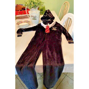 Harry Potter Gryffindor sleepwear pajamas costume footless one piece Size 8